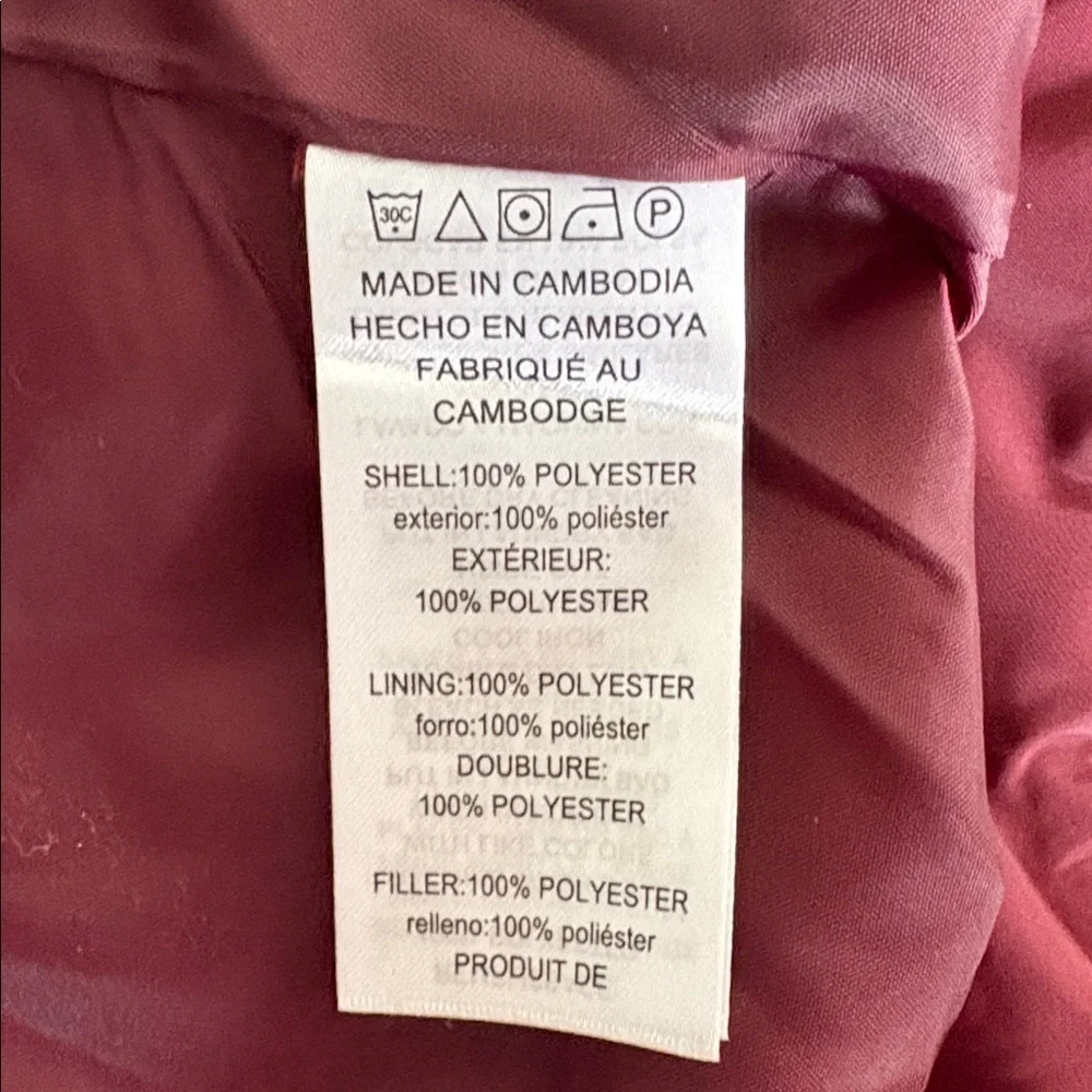 Michael Kors Dark Ruby Quilted Puffer Vest Gold Zip Size Small NWT